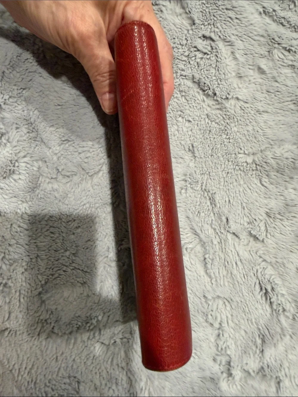 Cartier Red Leather Clutch with Silver-Tone Closure